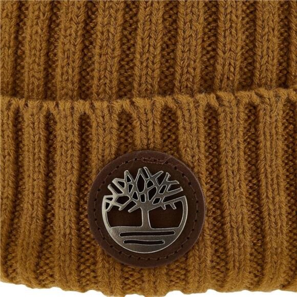 Mens Ribbed Watch Cap With Logo Plate - Picture 4 of 5